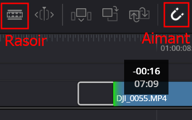 Rasoir, aimant et un clip qui change de longueur