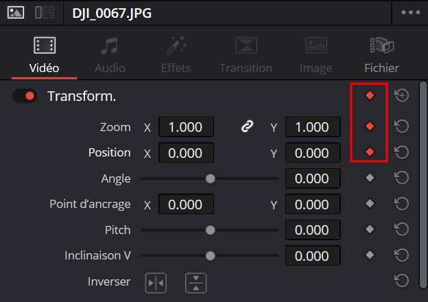 Des keyframes