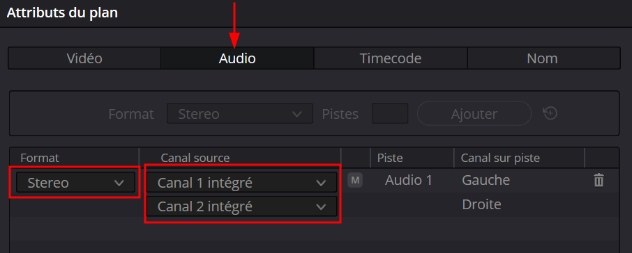 Corriger l'audio mono