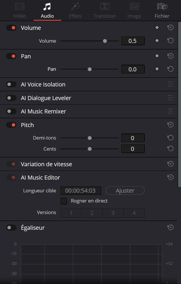 L'inspecteur partie audio