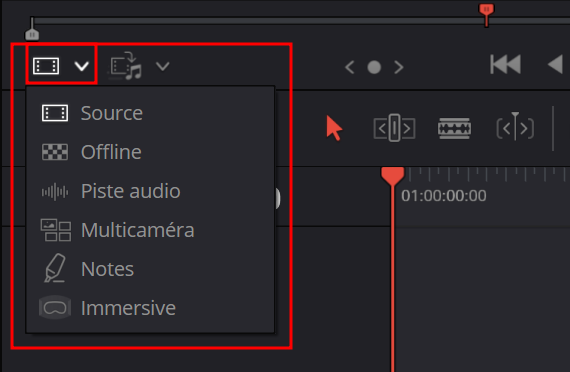 Sélection de la piste audio ou vidéo